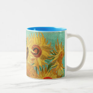 Caneca De Café Em Dois Tons Vincent Van Gogh Faz Doze Girassóis Em Um Vaso