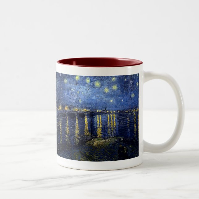 Caneca De Café Em Dois Tons Vincent Van Gogh , Starry Night Over the Rhone (Direita)