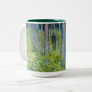 Caneca De Café Em Dois Tons Vincent van Gogh - Sub-bosque com Duas Figuras