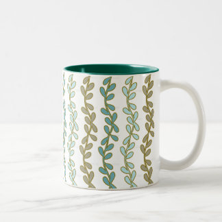 Caneca De Café Em Dois Tons Vinha e Folha