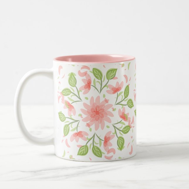 Caneca De Café Em Dois Tons Vinha rosa (Esquerda)