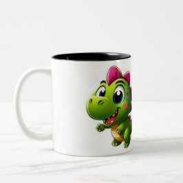 Caneca De Café Em Dois Tons Vinheta Dinossaur Adventure