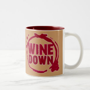 CANECA DE CAFÉ EM DOIS TONS "VINHO PARA BAIXO"….DESIGN DA MANCHA DO VINHO