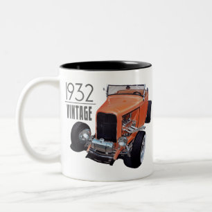 Caneca De Café Em Dois Tons Vintage 1932 Roadster