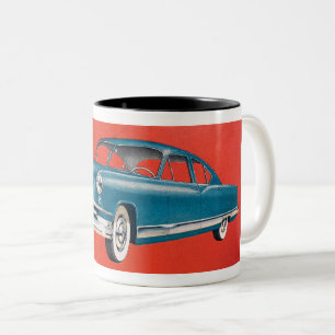 CANECA DE CAFÉ EM DOIS TONS VINTAGE 1951 KAISER AUTOMÓVEL