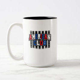 Caneca De Café Em Dois Tons Vintage American Club Sport Style Graphic