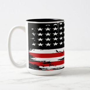 Caneca De Café Em Dois Tons Vintage American Flag