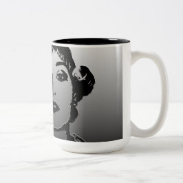 Caneca De Café Em Dois Tons Vintage b&w Mug