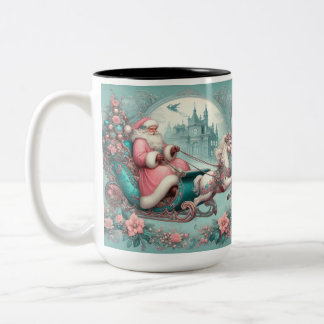 Caneca De Café Em Dois Tons Vintage Christmas 