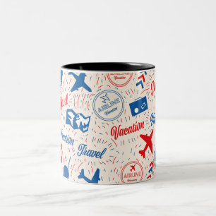 Caneca De Café Em Dois Tons Vintage Classic Car