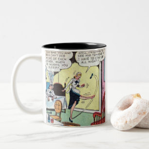 Caneca De Café Em Dois Tons Vintage Classic Comic