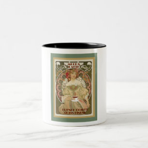 Caneca De Café Em Dois Tons Vintage Coffee Poster