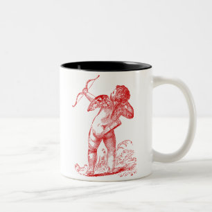 Caneca De Café Em Dois Tons Vintage Cupid