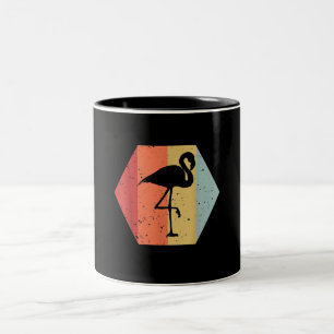 Caneca De Café Em Dois Tons Vintage Flamingo Flamingo Lover