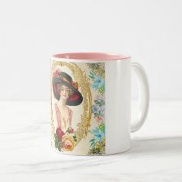 Caneca De Café Em Dois Tons Vintage French