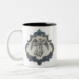 Caneca De Café Em Dois Tons Vintage French Toile Angle