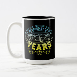 Caneca De Café Em Dois Tons vintage Funny, 70 anos dizendo citação