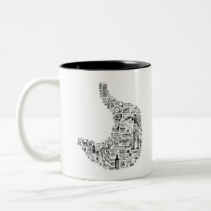 Caneca De Café Em Dois Tons Vintage Gastroenterology - presente gastroenterolo