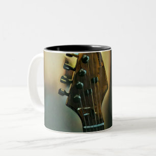 Caneca De Café Em Dois Tons Vintage guitar gifts