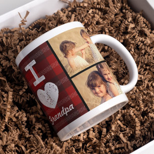 Caneca De Café Em Dois Tons Vintage Heart Photo Mug