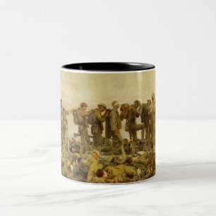Caneca De Café Em Dois Tons Vintage John Singer Sargent Primeira Guerra Mundia
