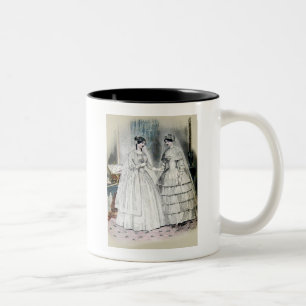 Caneca De Café Em Dois Tons Vintage Node Wedding Vress