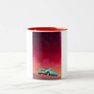 Caneca De Café Em Dois Tons Vintage Old Car
