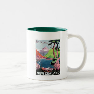 Caneca De Café Em Dois Tons Vintage Otago Nova Zelândia