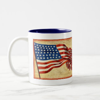Caneca De Café Em Dois Tons Vintage Patriótica American Flag Bepra Mug