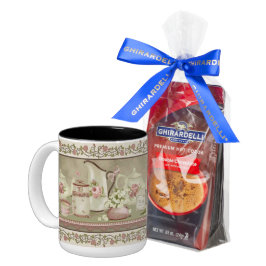 Caneca De Café Em Dois Tons Vintage Peach Tea & Rosa Mug