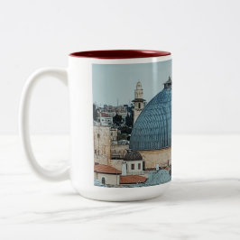 Caneca De Café Em Dois Tons Vintage Photo Christian faith religious