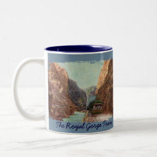 Caneca De Café Em Dois Tons Vintage Royal Gorge Train Coffee Mug