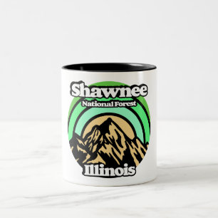 Caneca De Café Em Dois Tons Vintage Shawnee National Forest Illinois