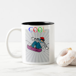 Caneca De Café Em Dois Tons Vintage Snowboard der   Snowboard   snowboard