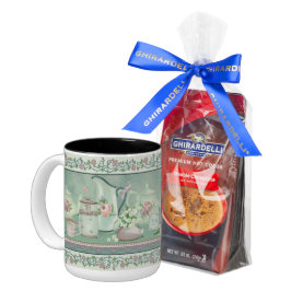 Caneca De Café Em Dois Tons Vintage Tea & Rosa Mug