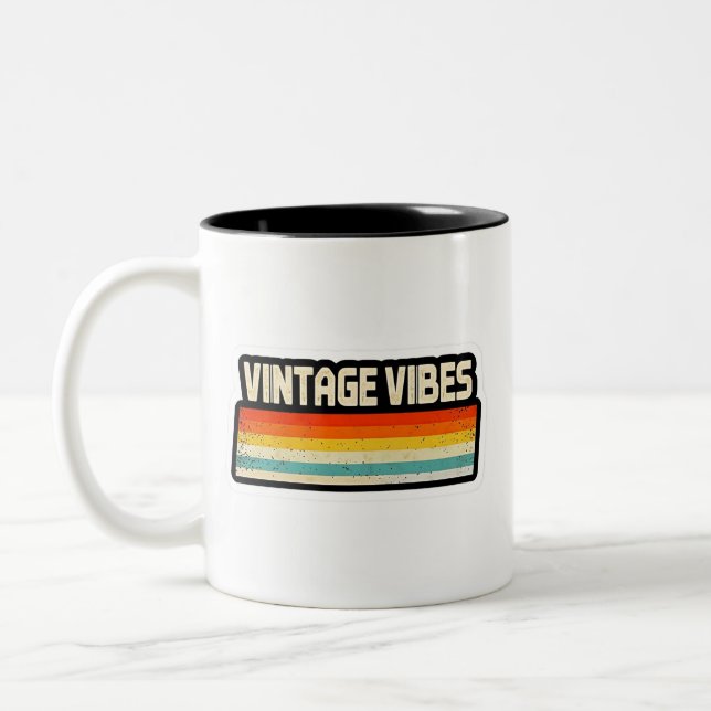 Caneca De Café Em Dois Tons Vintage Vibes (Esquerda)