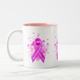 Caneca De Café Em Dois Tons Vintagem de Fita Rosa