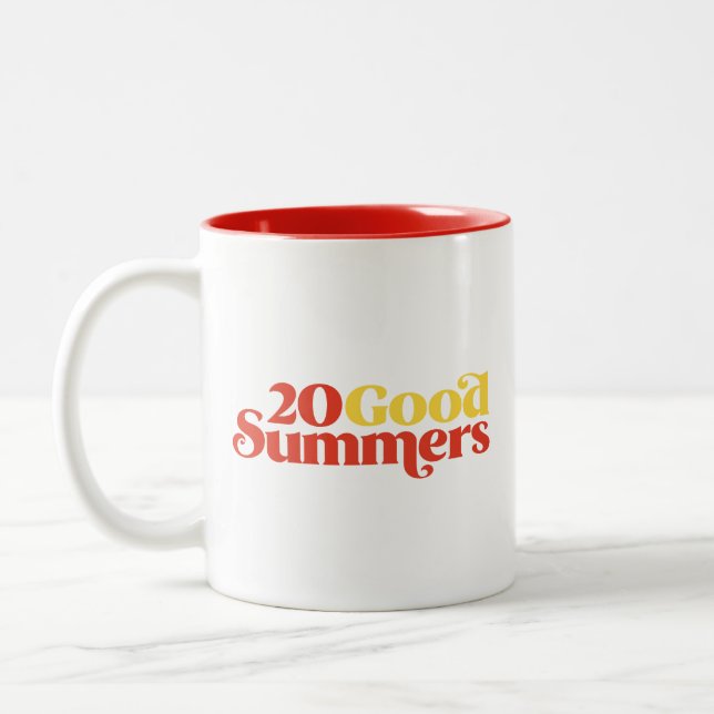 Caneca De Café Em Dois Tons Vinte Verões Maravilhosos (Esquerda)