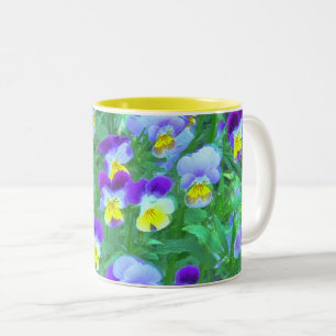 CANECA DE CAFÉ EM DOIS TONS VIOLAS (FOTOGRAFIA FLORAL)