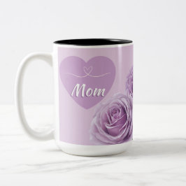 Caneca De Café Em Dois Tons Violet Novalis Rosas Para Mamãe