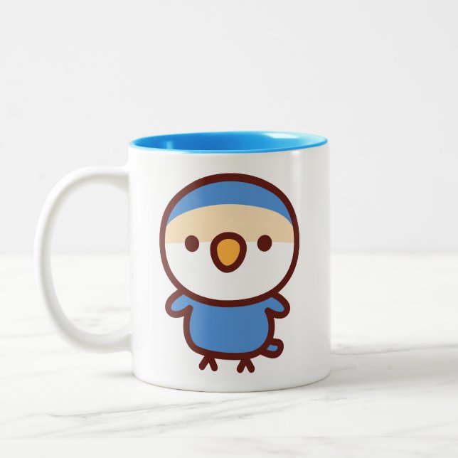 Caneca De Café Em Dois Tons Violet Peach-faced lovebird (Esquerda)
