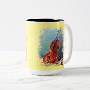 Caneca De Café Em Dois Tons Violín