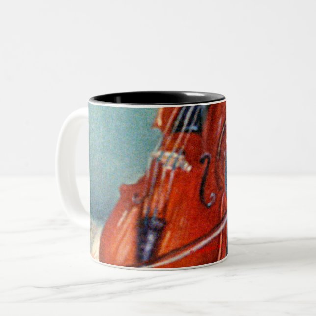 Caneca De Café Em Dois Tons Violín (Frente Esquerda)