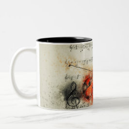 Caneca De Café Em Dois Tons Violin Music Dance Concert Waltz Man