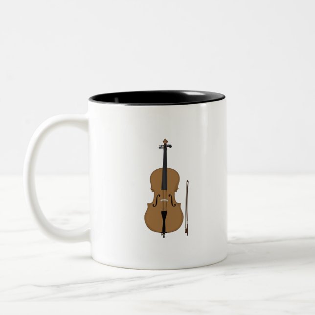 Caneca De Café Em Dois Tons Violino (Esquerda)