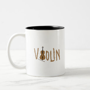 Caneca De Café Em Dois Tons Violino