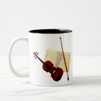 Caneca De Café Em Dois Tons  Violino
