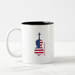 Caneca De Café Em Dois Tons Violino Americano
