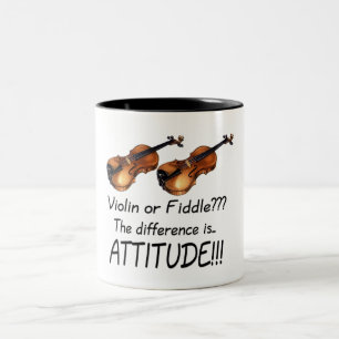 Caneca De Café Em Dois Tons Violino ou violino???