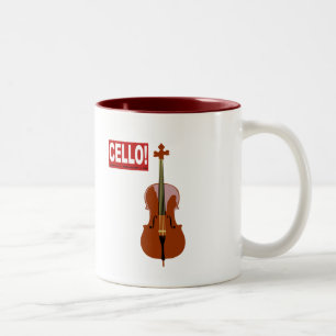 Caneca De Café Em Dois Tons Violoncelo!